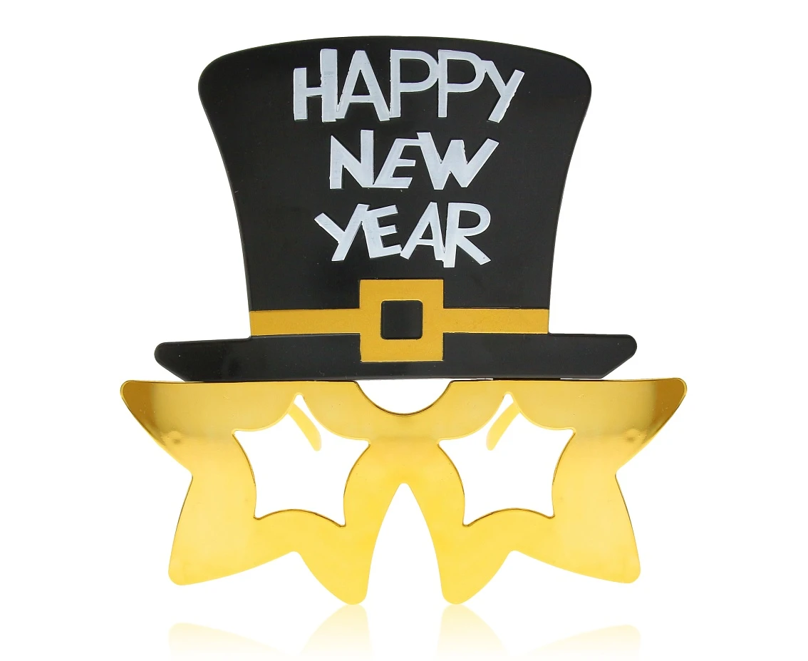 HNY Glasses with cylinder , gold