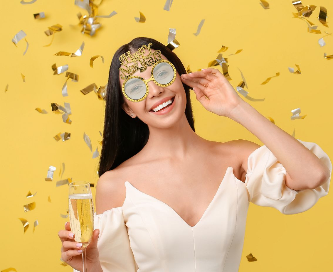 HNY Glasses, gold