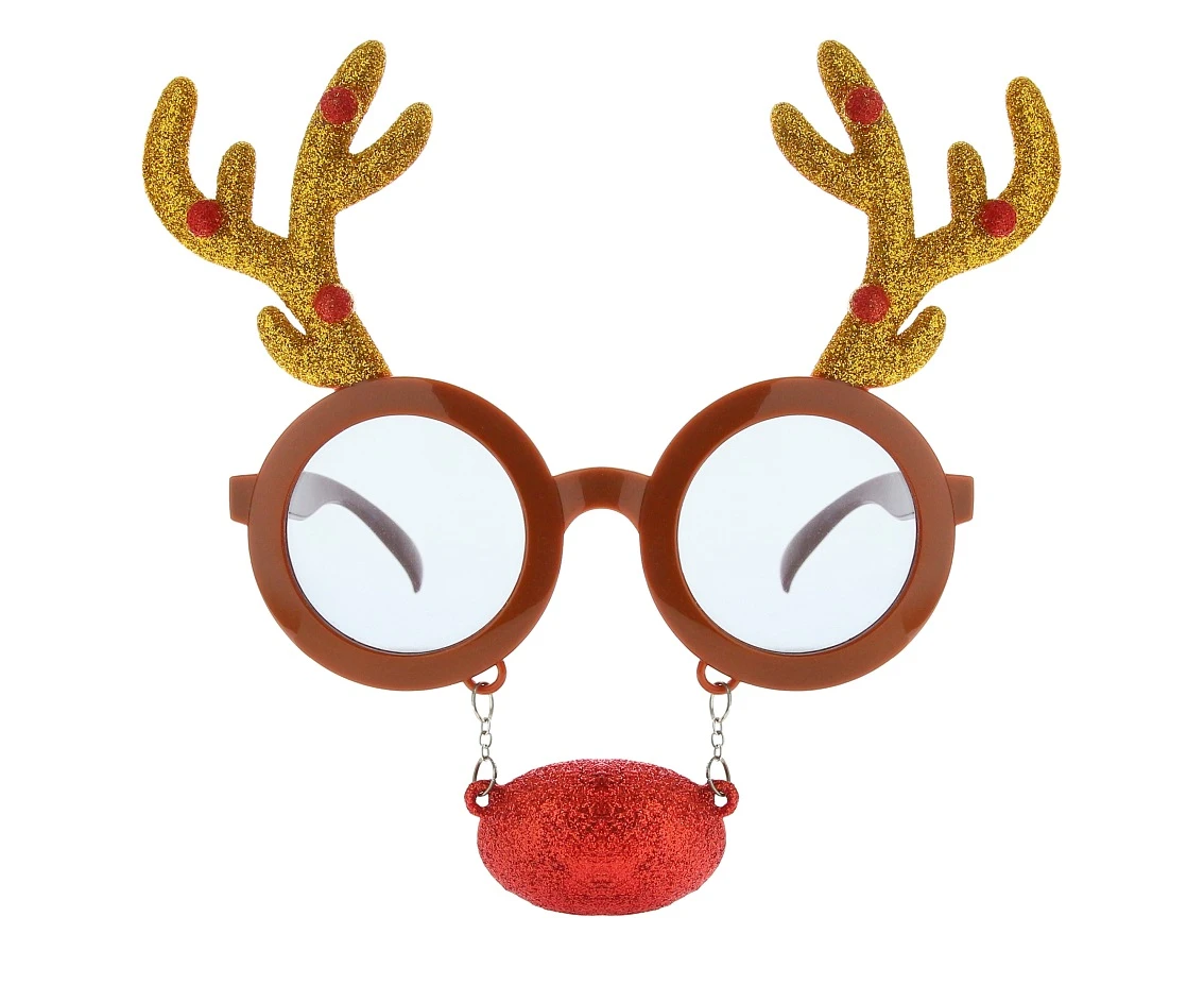 Reindeer with nose and horns Glasses