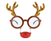 Reindeer with nose and horns Glasses