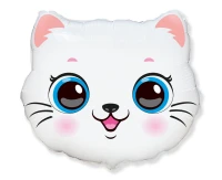 Foil balloon 24" FX - Kitty (head),  unpacked (flat)