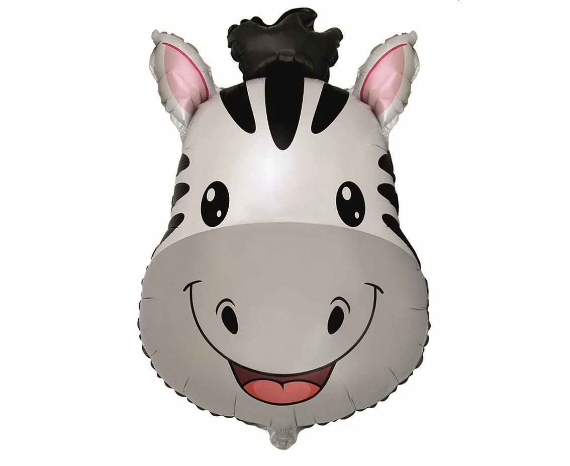 Foil balloon 24" FX - Zebra (head),  unpacked (flat)