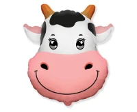 Foil balloon 14" FX - Cow (head),  unpacked (flat)