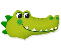 Foil balloon 14" FX - Crocodile (head),  unpacked (flat)