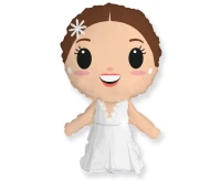 Foil balloon 24" FX - Bride,  unpacked (flat)