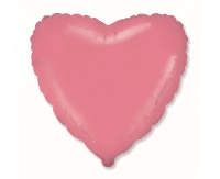 Foil balloon 18" FX - Heart (red pastel),  unpacked (flat)