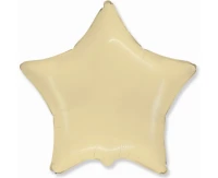 Foil balloon 18" FX - Star (satin cream pastel),  unpacked (flat)