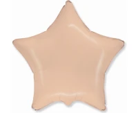 Foil balloon 18" FX - Star (orange pastel),  unpacked (flat)