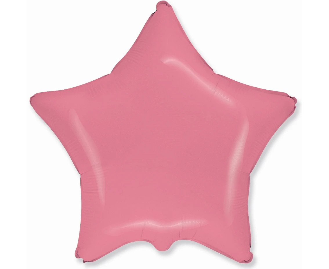 Foil balloon 18" FX - Star (red pastel),  unpacked (flat)