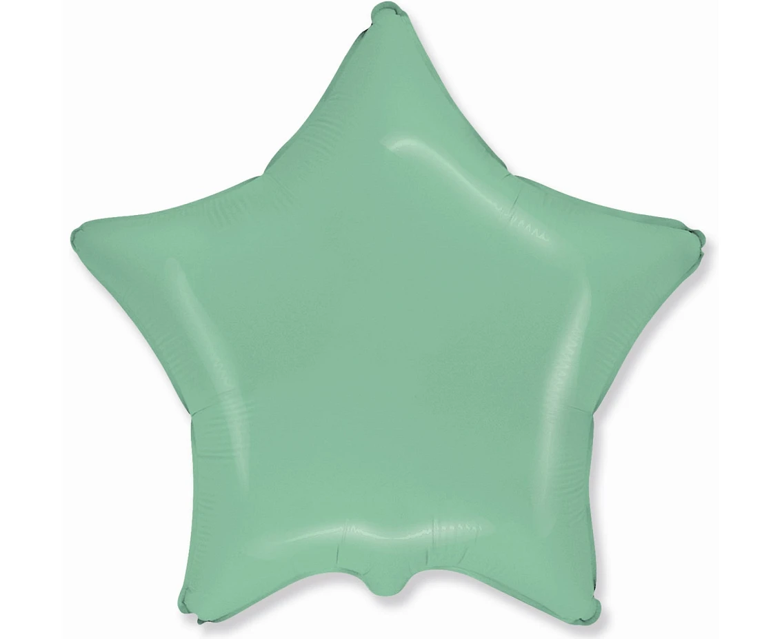 Foil balloon 18" FX - Star (mint pastel),  unpacked (flat)