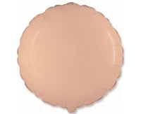 Foil balloon 18" FX - Round (orange pastel) KK,  unpacked (flat) EOL