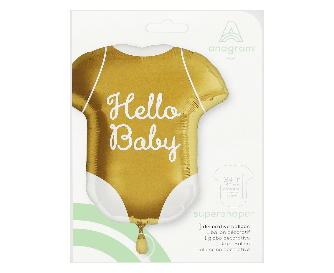 Foil balloon SuperShape Hello Baby, packed EOL