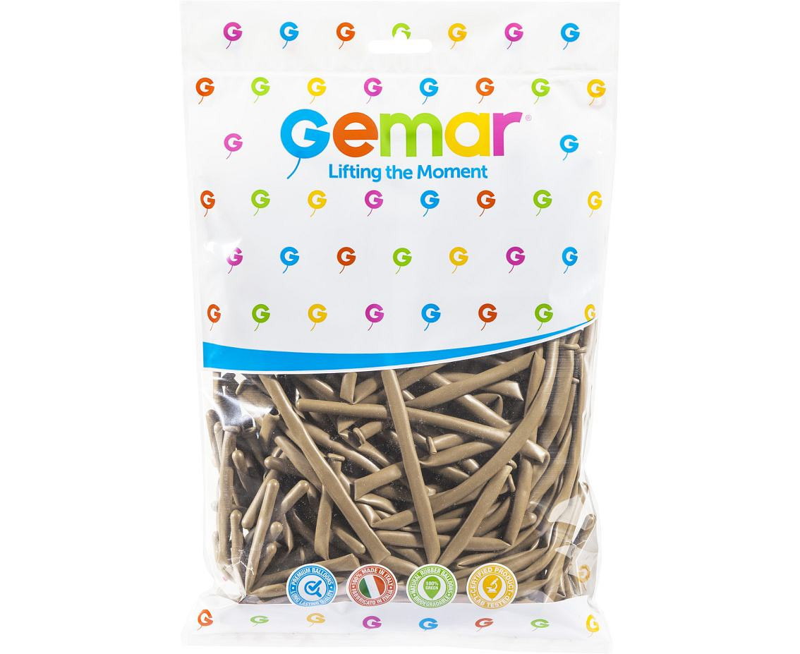 Balloons Gemar, modelling balloon, latte colour, 100pcs