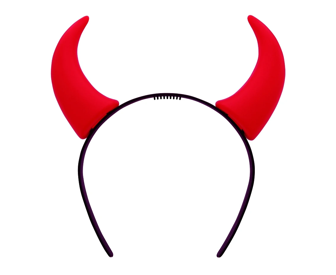 Devil headband with red horns