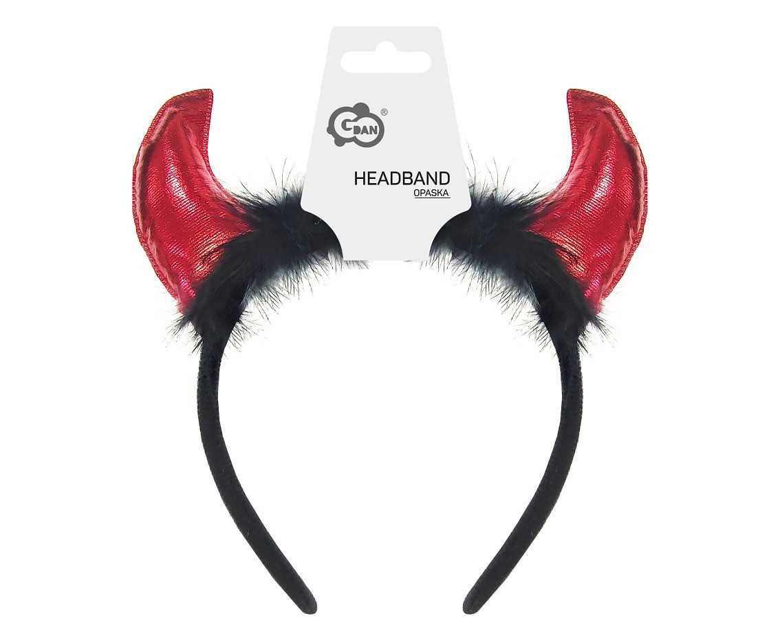Devil horn headband with fur
