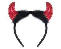Devil horn headband with fur
