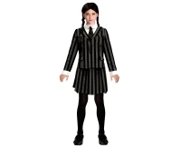 Gothic Schoolgirl role-play set for kids (stripped jacket, skirt, tie), size 130/140 cm