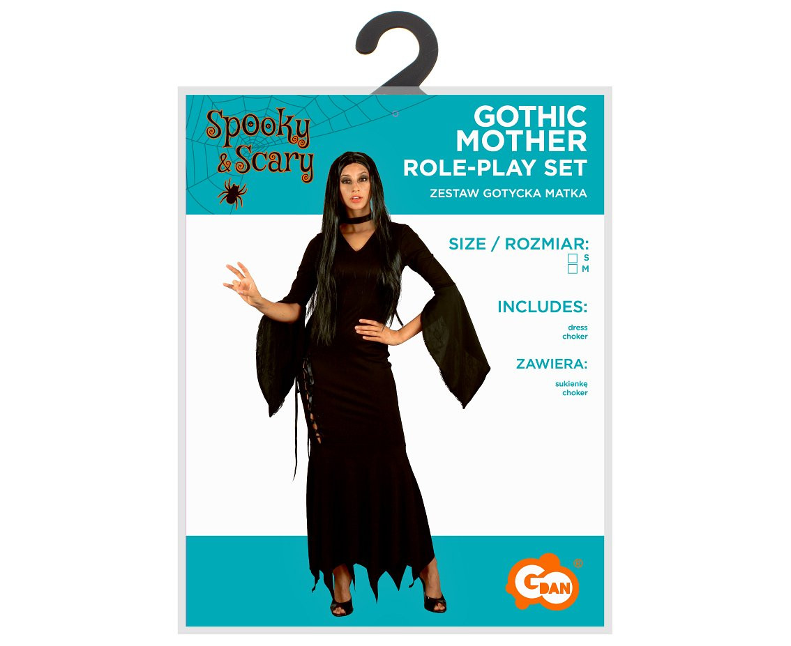 Gothic Mother role-play set for adult (dress, choker), size M