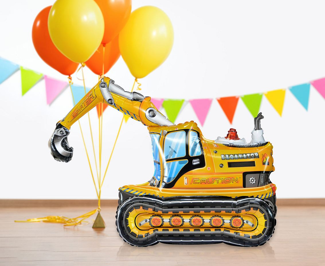 Foil balloon Excavator 3D, 89x55x35 cm