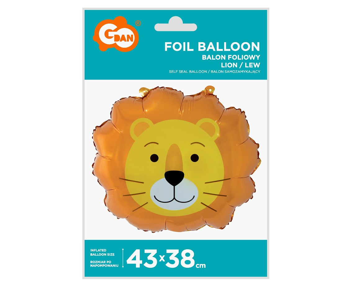 Foil balloon Lion, 43x38 cm (head)