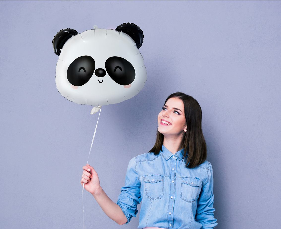 Foil balloon Panda, 43x37 cm (head)