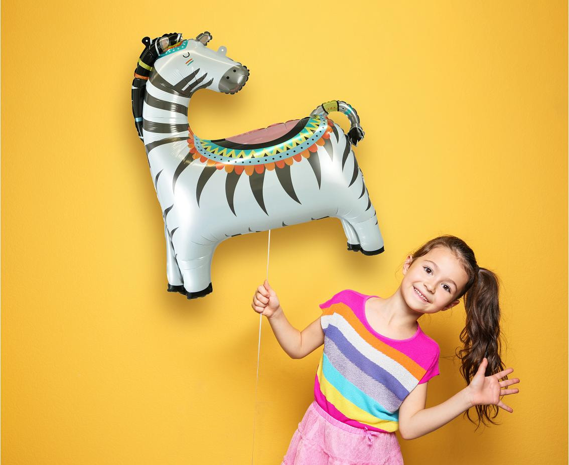 Foil balloon Zebra, 58x73 cm EOL