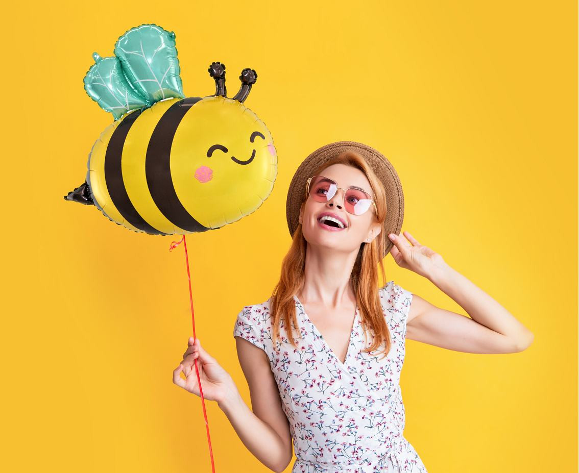 Foil balloon Bee, 50x54 cm