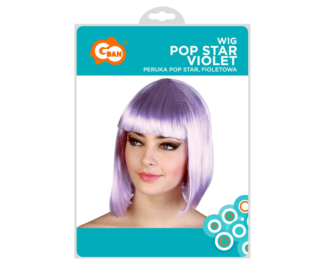 Pop star violet wig