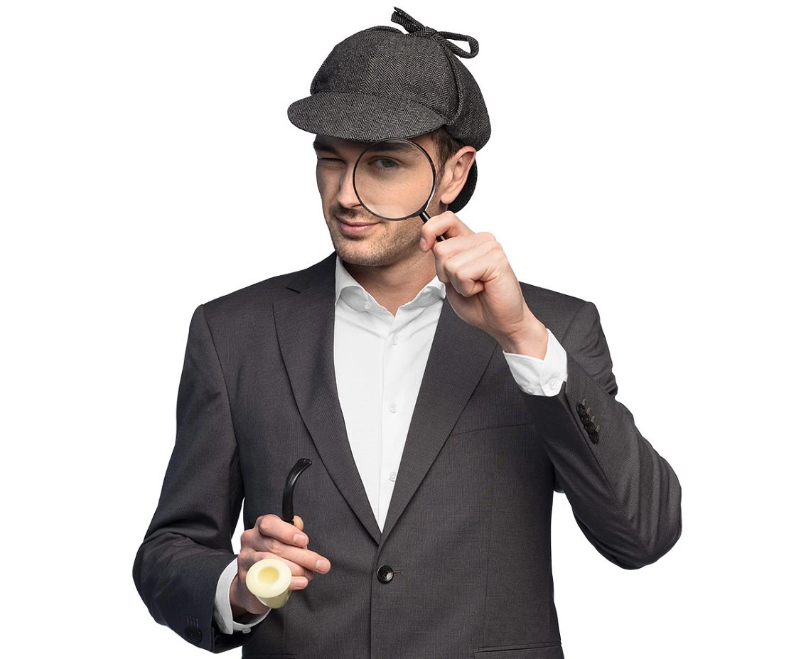 Set Detective (cap, pipe and magnifying glass)