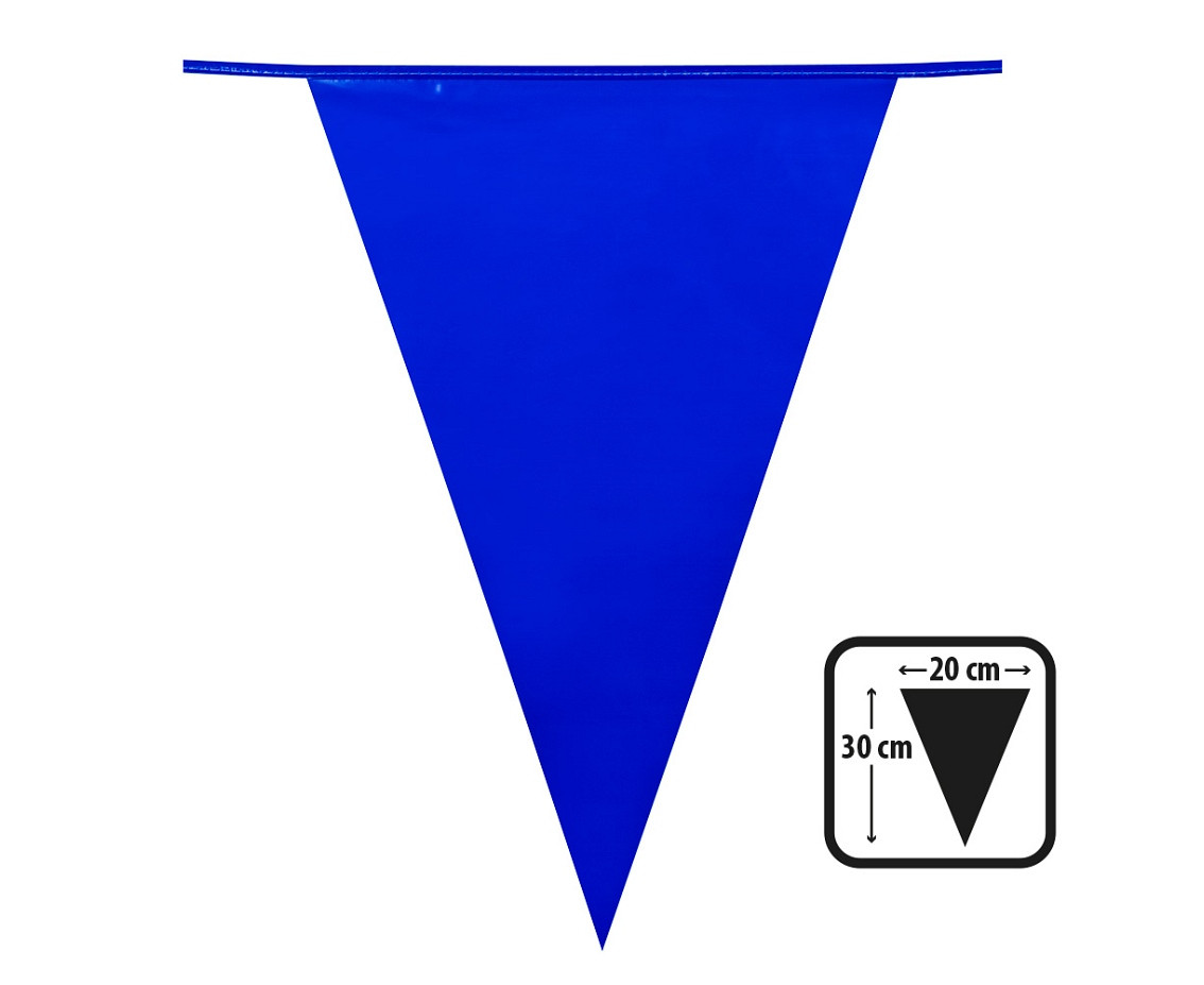 Flag garland, Blue, (30x20 cm), 10 m