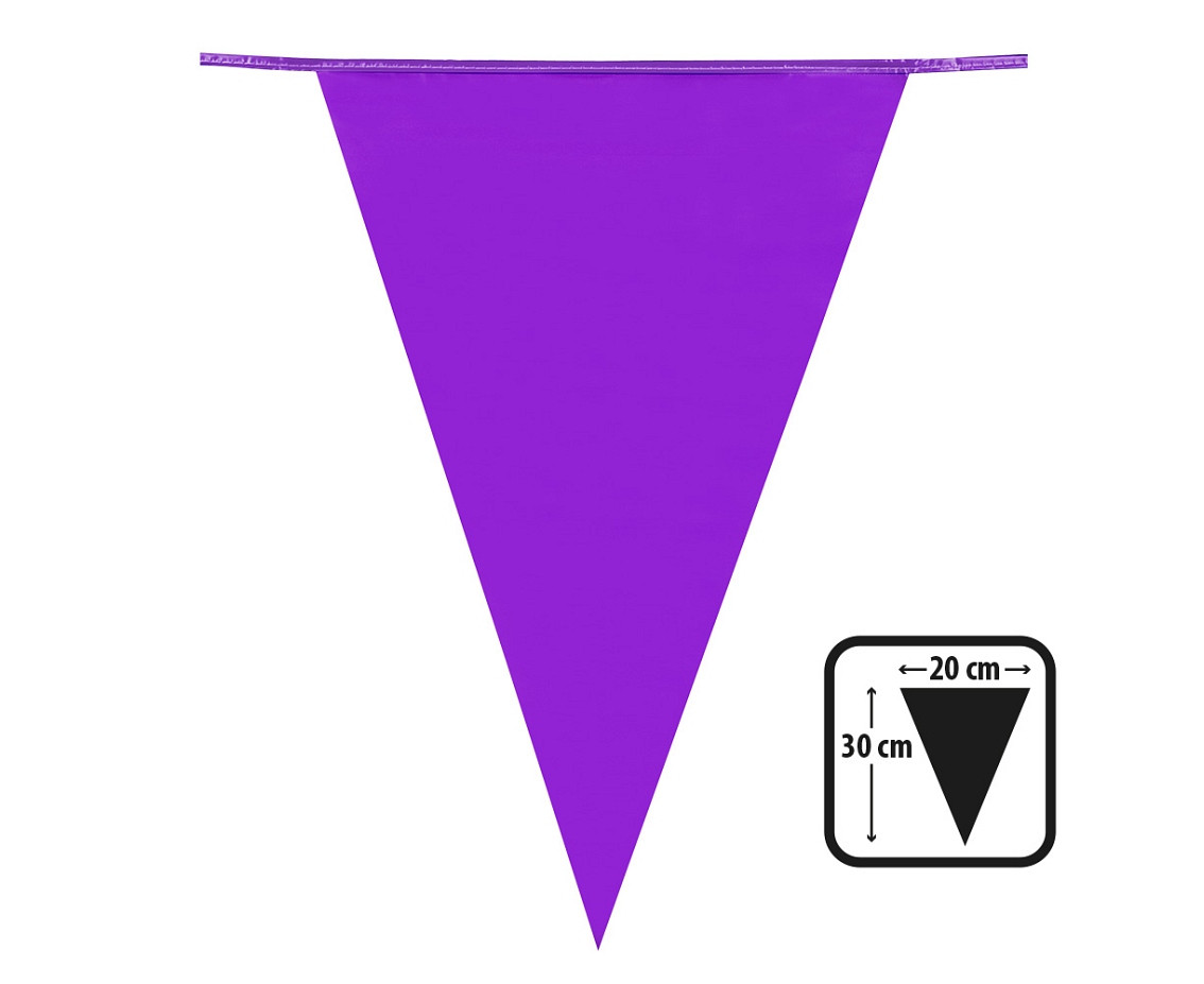 Flag garland, Purple, (30x20 cm), 10 m