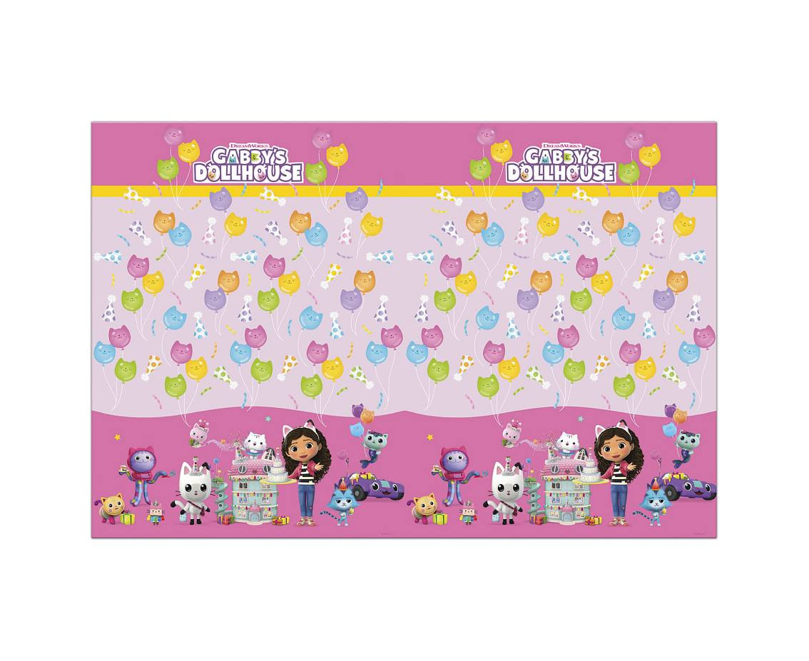 Plastic table cover Gabby's Dollhouse, 120x180 cm