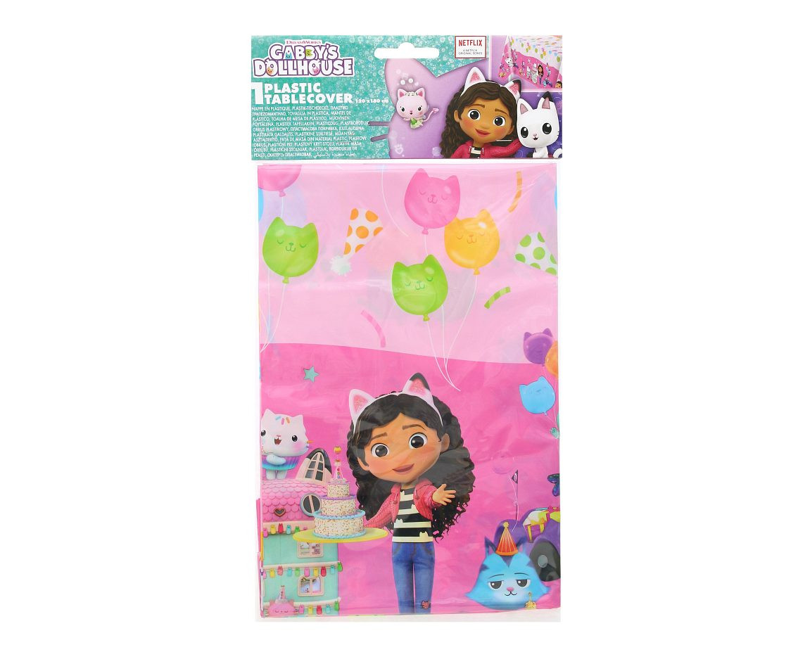 Plastic table cover Gabby's Dollhouse, 120x180 cm