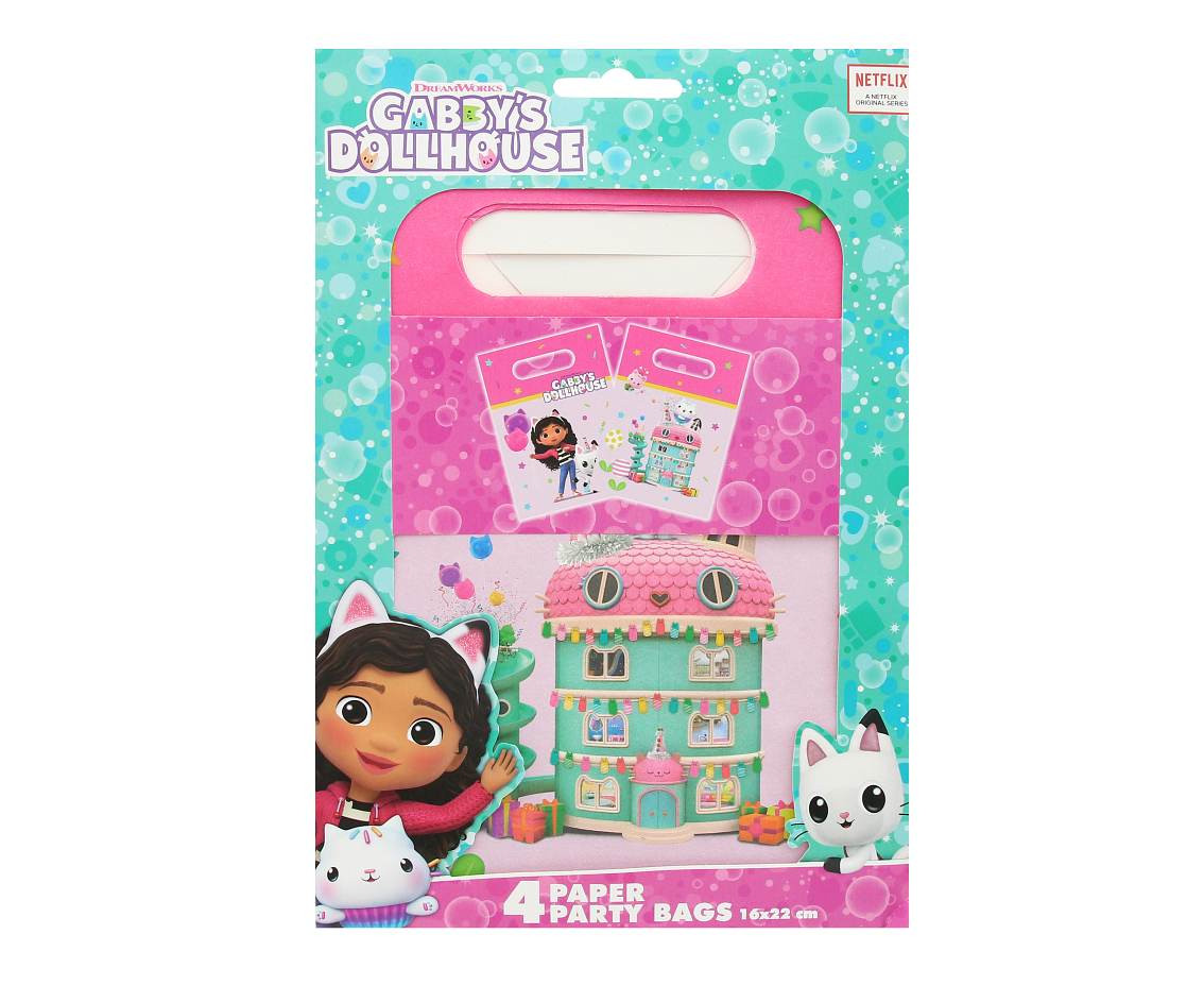 Paper bags Gabby's Dollhouse, 4 pcs.