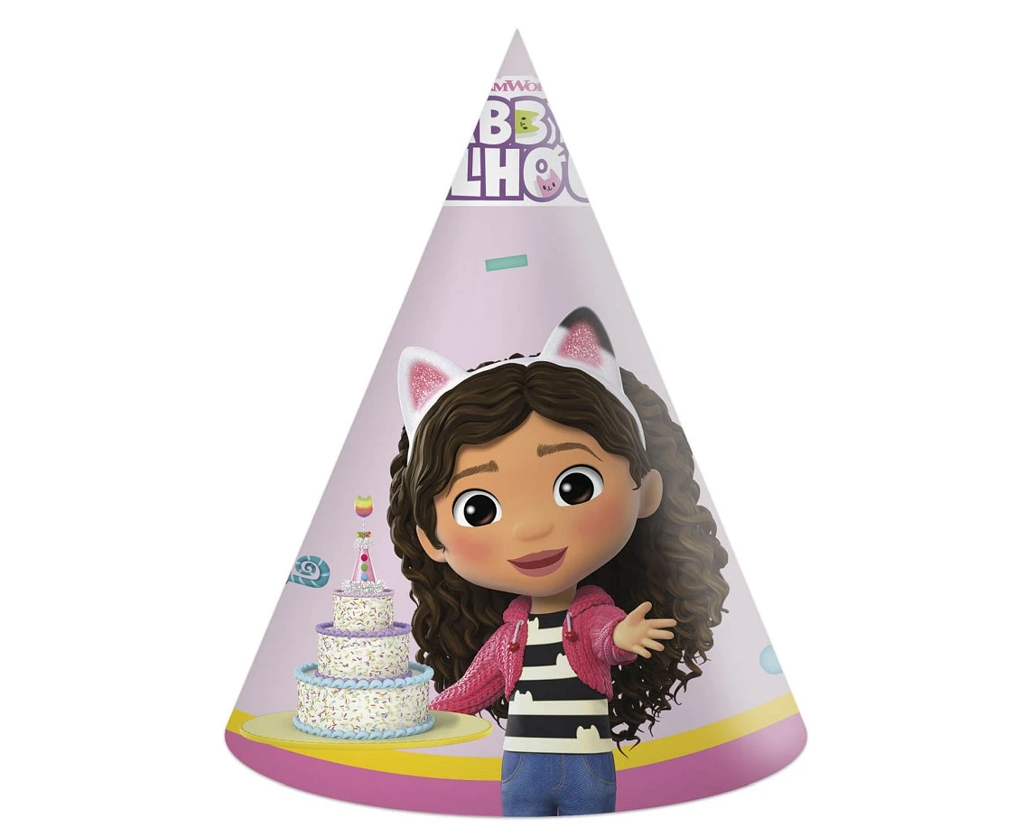 Paper hats Gabby's Dollhouse, 6 pcs.