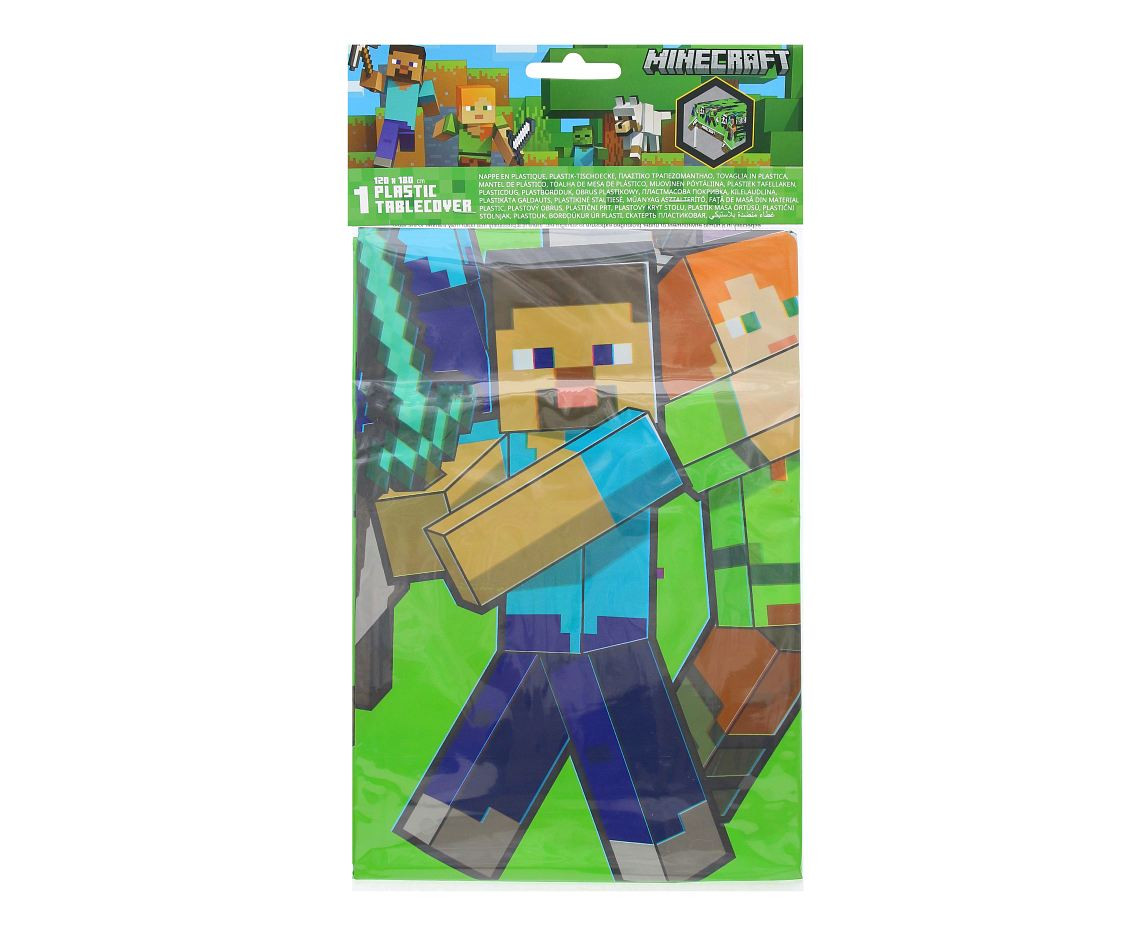 Plastic table cover Minecraft, 120x180 cm