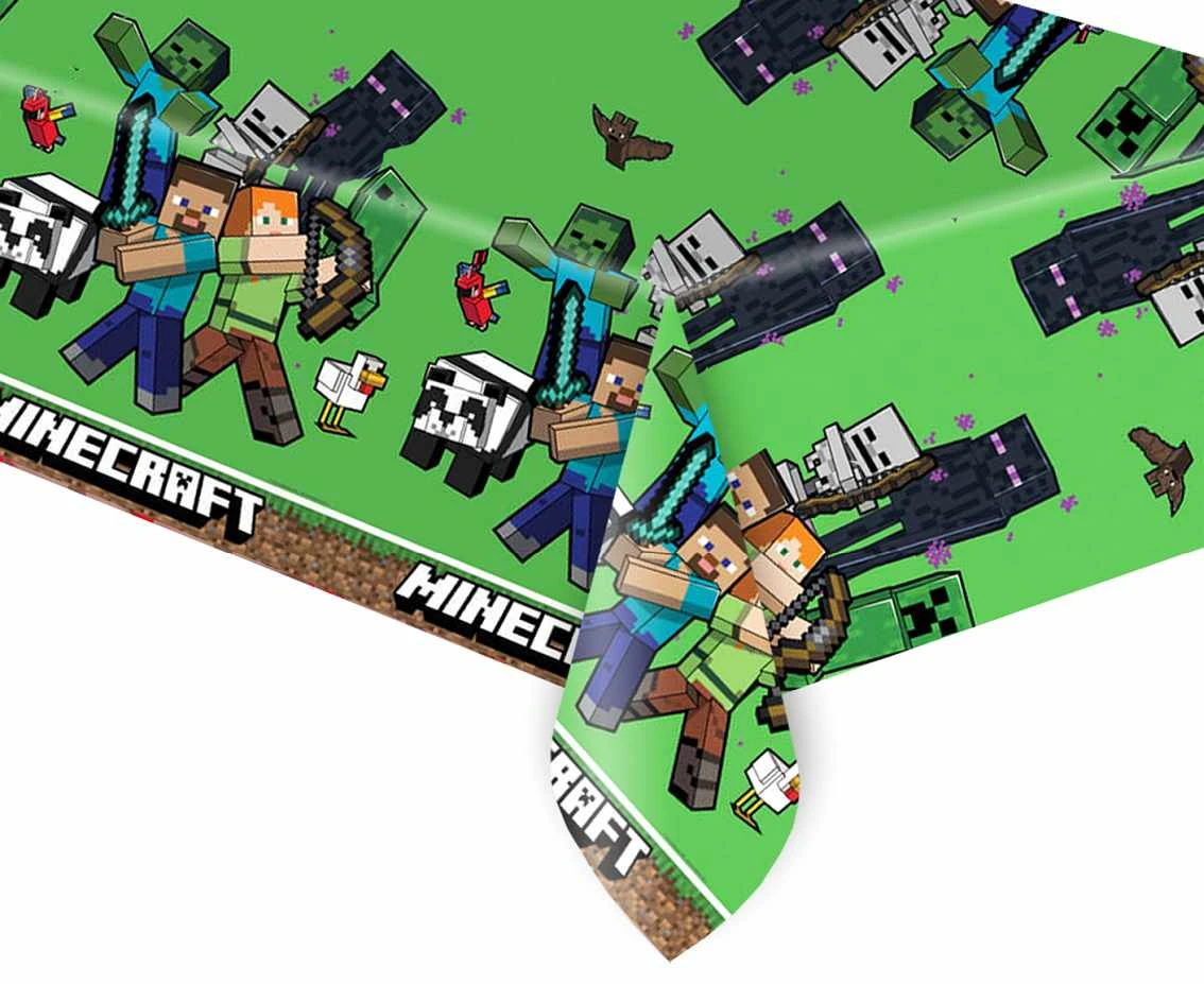 Plastic table cover Minecraft, 120x180 cm