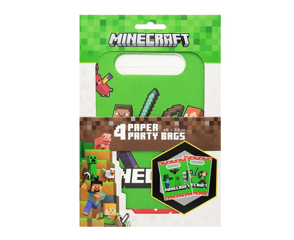 Paper bags Minecraft, 4 pcs.