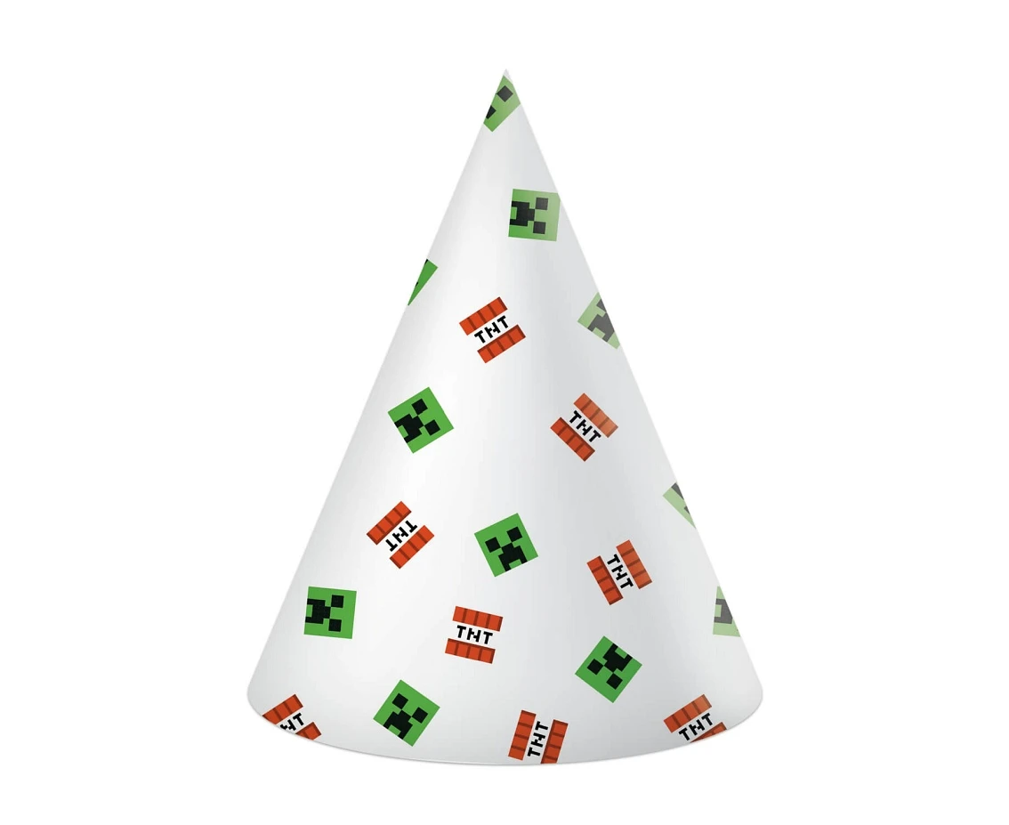 Paper hats Minecraft, 6 pcs.