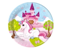 Paper plates Unicorn (next generation) 23 cm, 8 pcs. (plastic-free) EOL