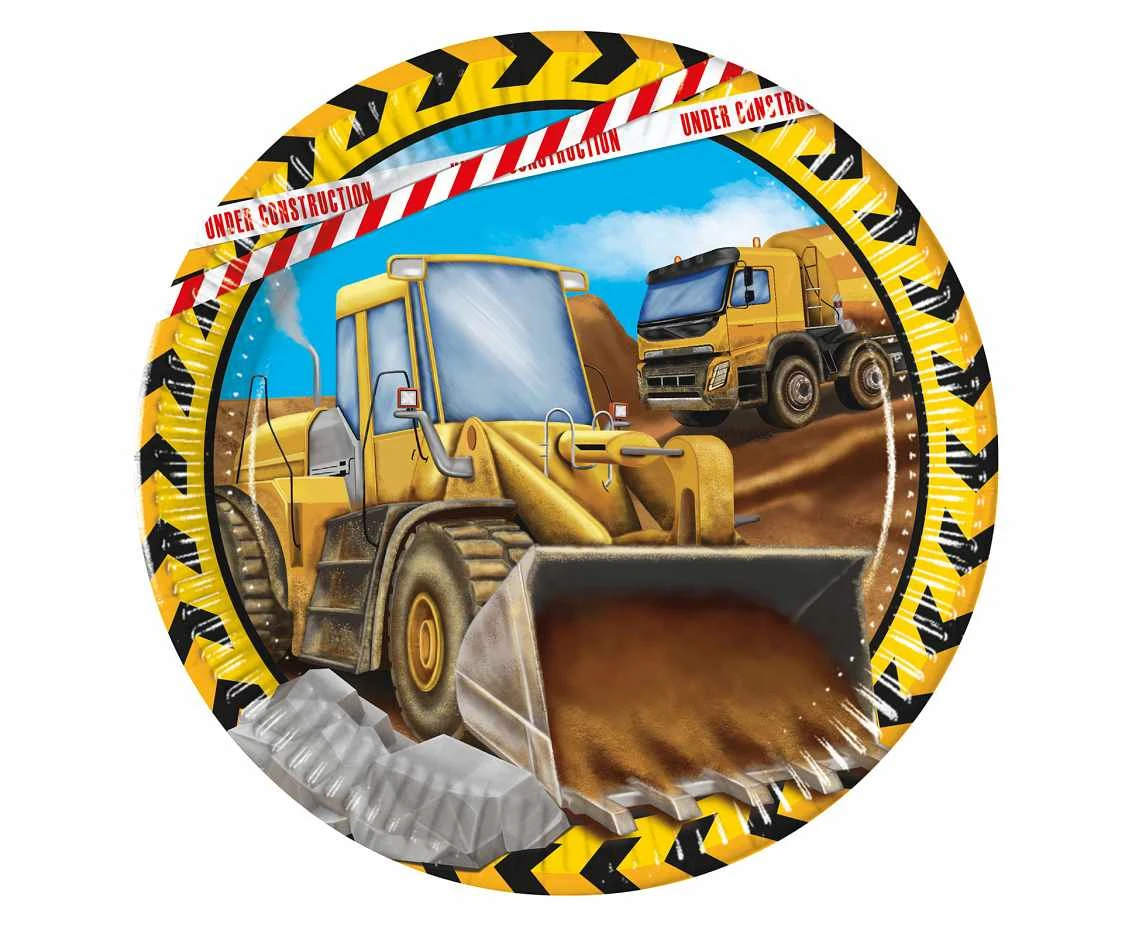 Paper plates Construction (next generation) 23 cm, 8 pcs. (plastic-free)