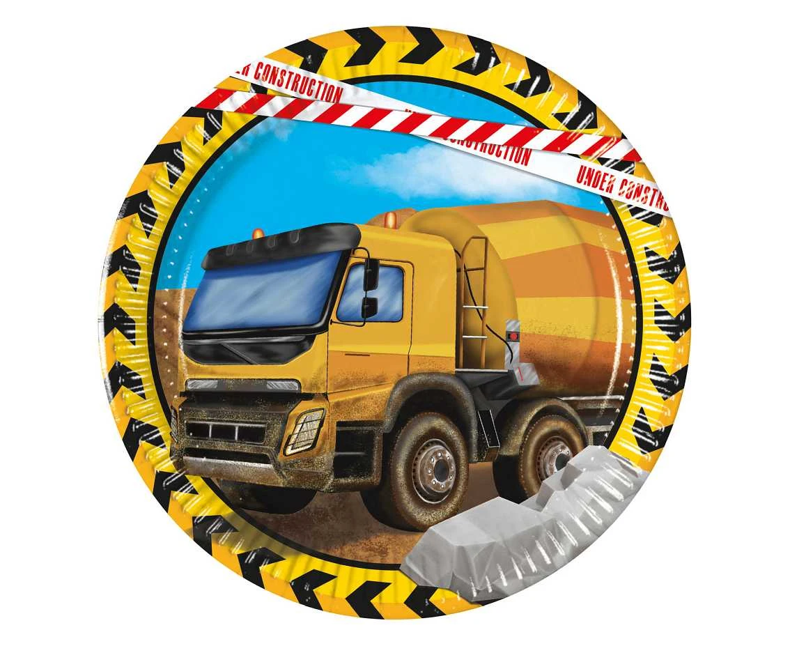 Paper plates Construction (next generation) 20 cm, 8 pcs. (plastic-free)