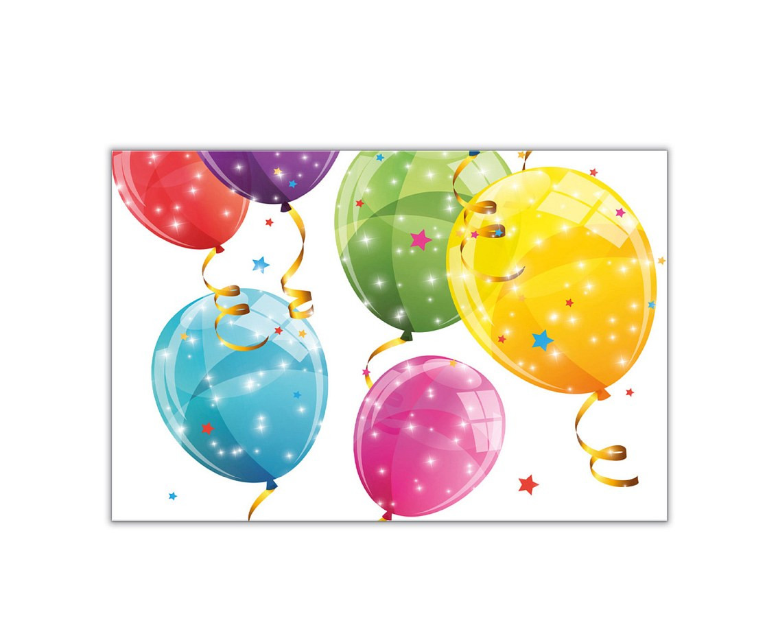 Paper table cover Sparkling Balloons, 120x180 cm EOL