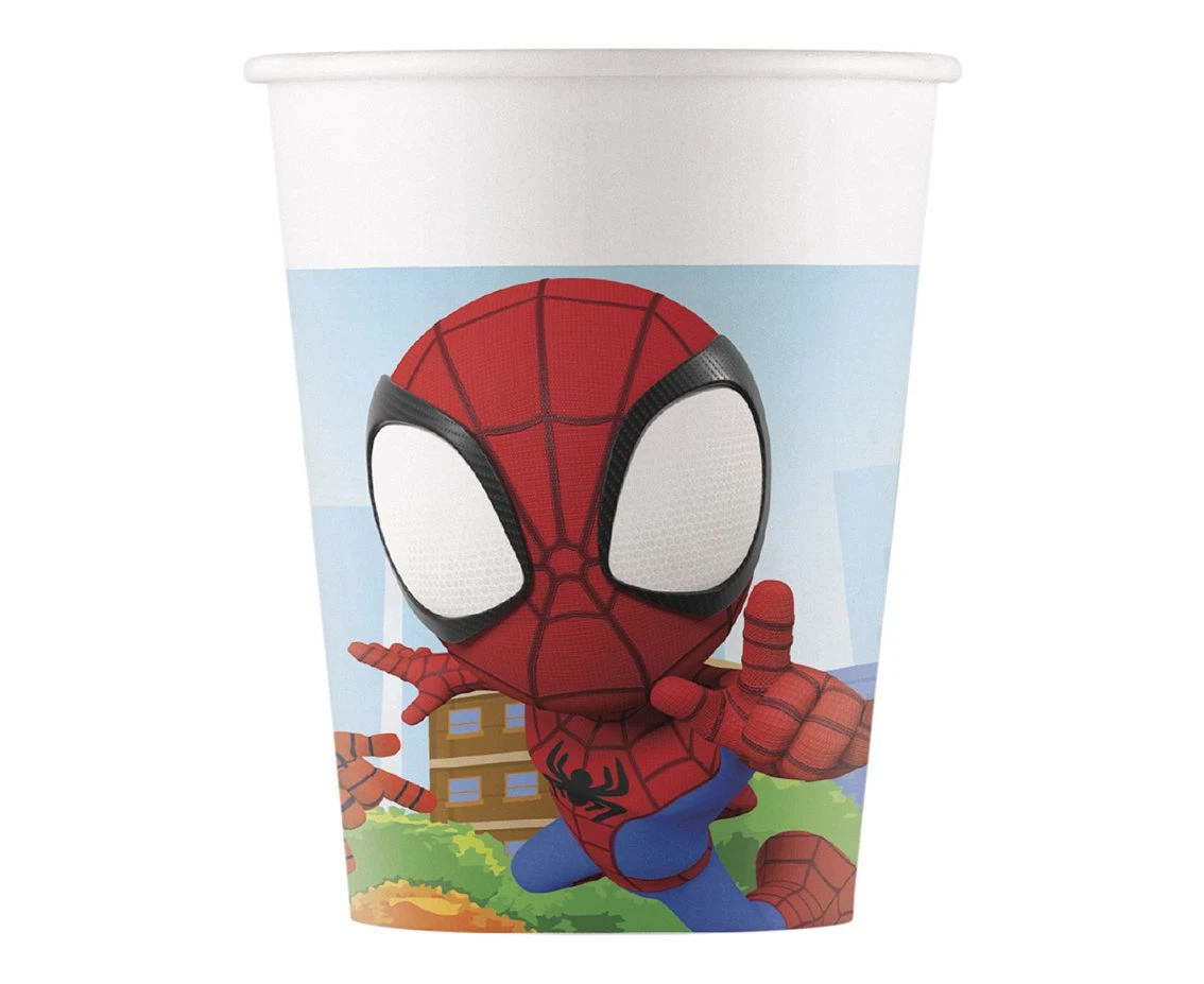 Paper cups (WM) Spidey & His Amazing Friends, 200ml, 8 pcs. (SUP label)