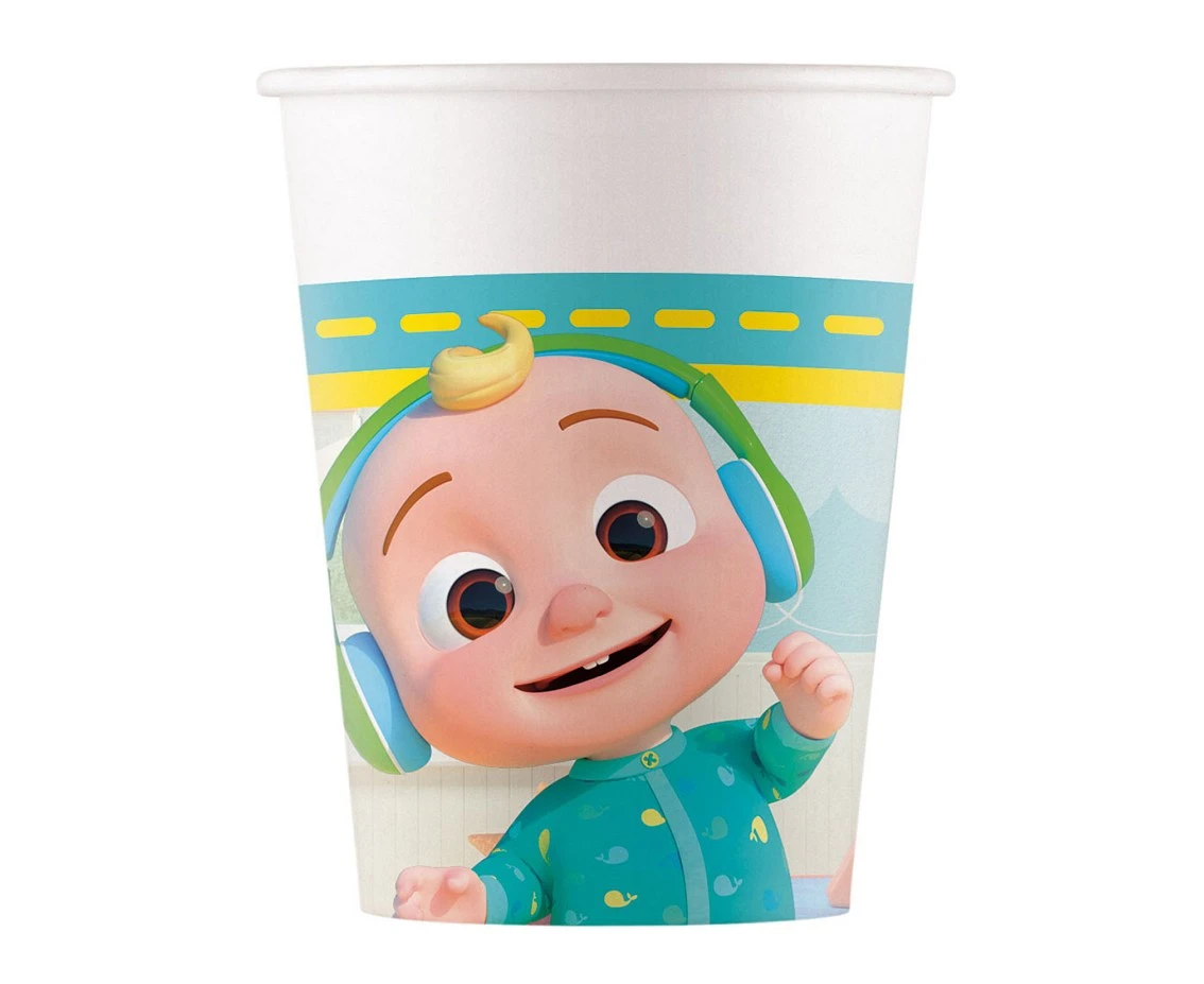 Paper cups (WM) Cocomelon, 200ml, 8 pcs. (SUP label) EOL