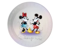 Paper plates Disney 100 - Mickey & Minnie (next generation) 23 cm, 8 pcs. (plastic-free) EOL