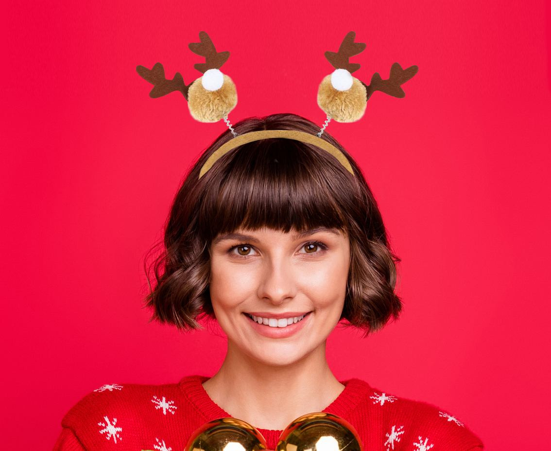 Happy Reindeer headband