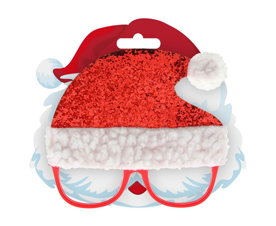 Santa hat glasses