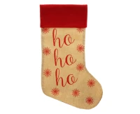 Christmas sock jute Ho Ho Ho, 43x25 cm