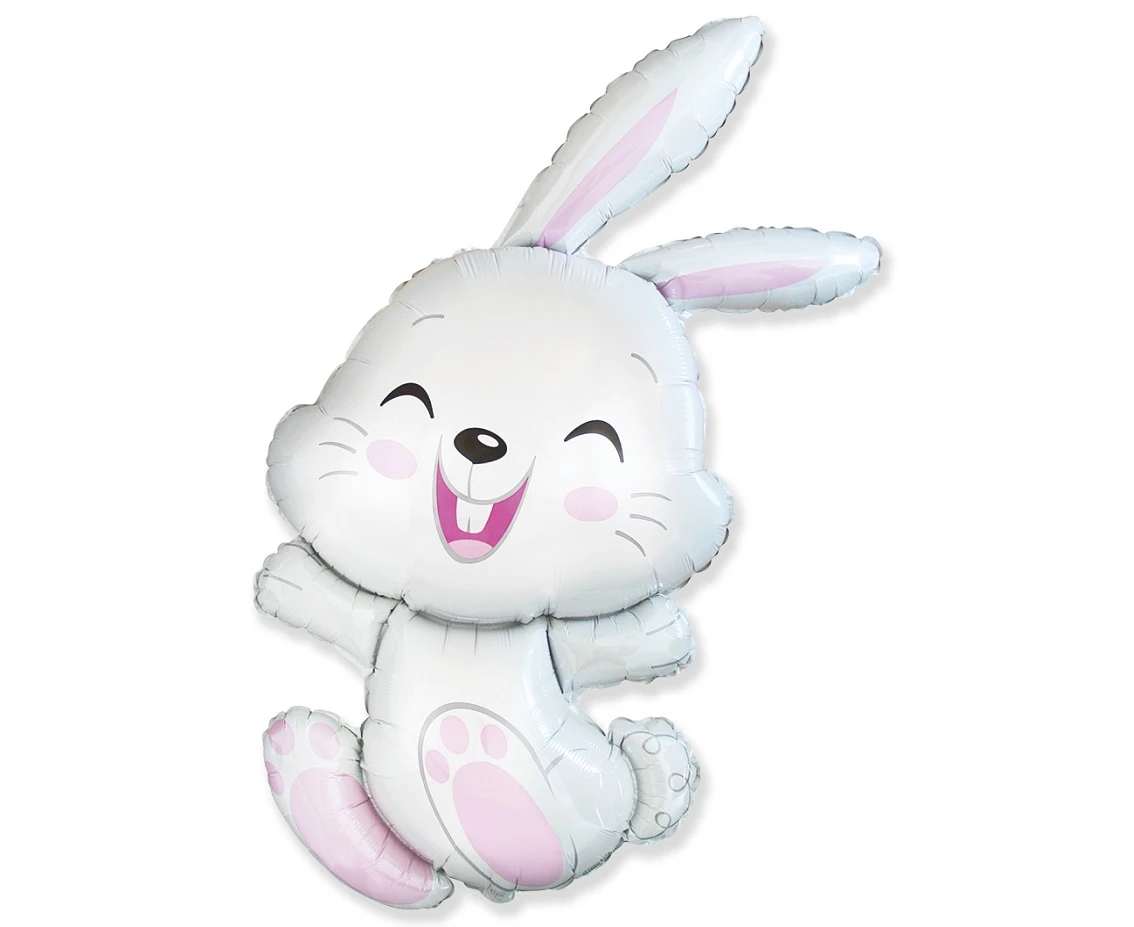 Foil balloon 24" FX - Bunny,  unpacked (flat)